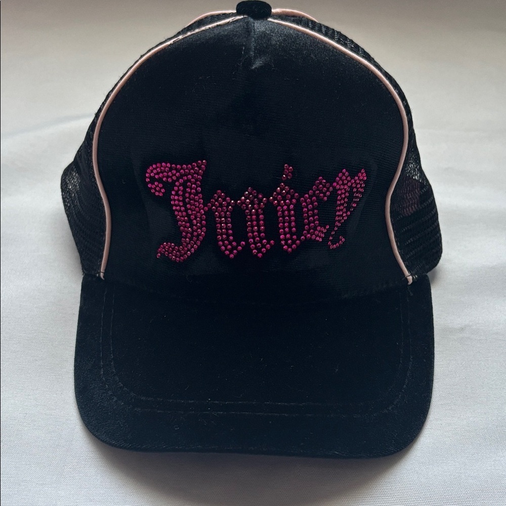 Juicy Couture  Baseball Cap Black with Pink Embellishment Kids